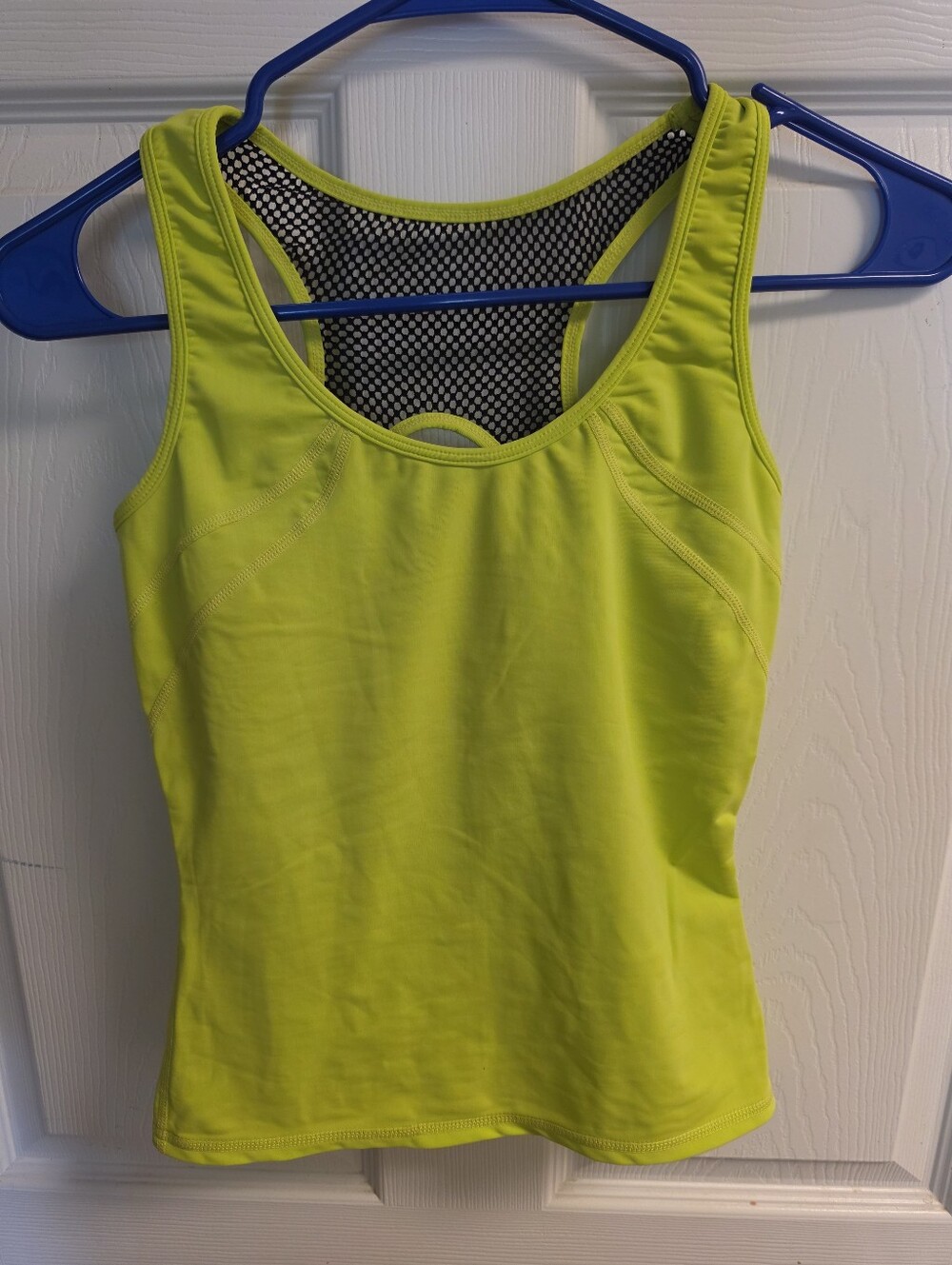 Women's Neon Yellow Racerback Active Tank Top Fox Racing